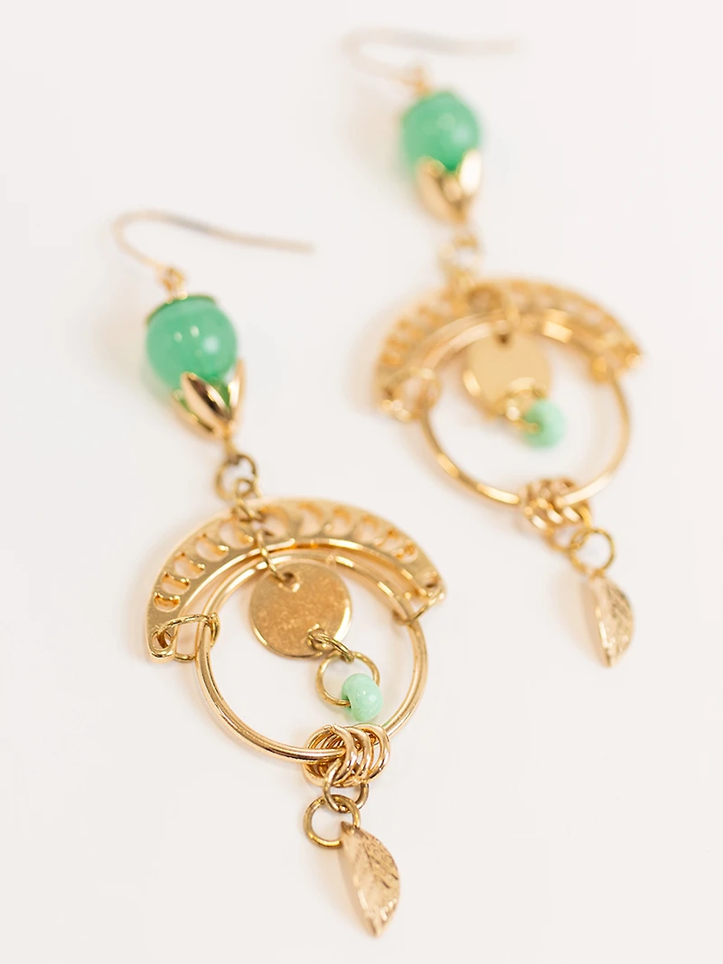 Women's Stone & Shell Earrings