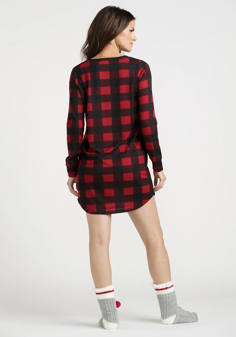 Women's Buffalo Plaid Sleep Shirt