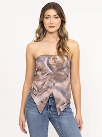 Women's Swirl Print Tube Top