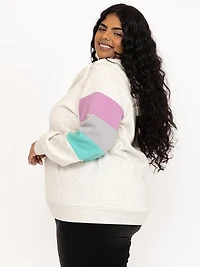 Women's Colour Block Zip Hoodie