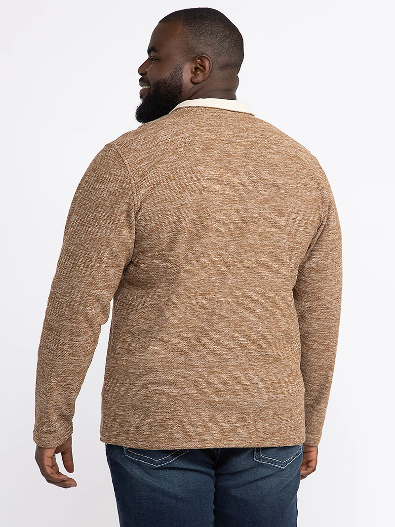 Men's Mock Neck Henley Shirt