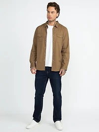 Men's Solid Washed Poplin Shirt