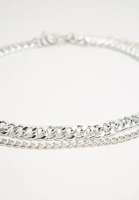 Women's Double Chain Silver Belt