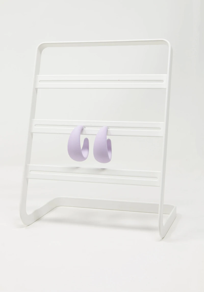 Women's Matte Lilac Hoops