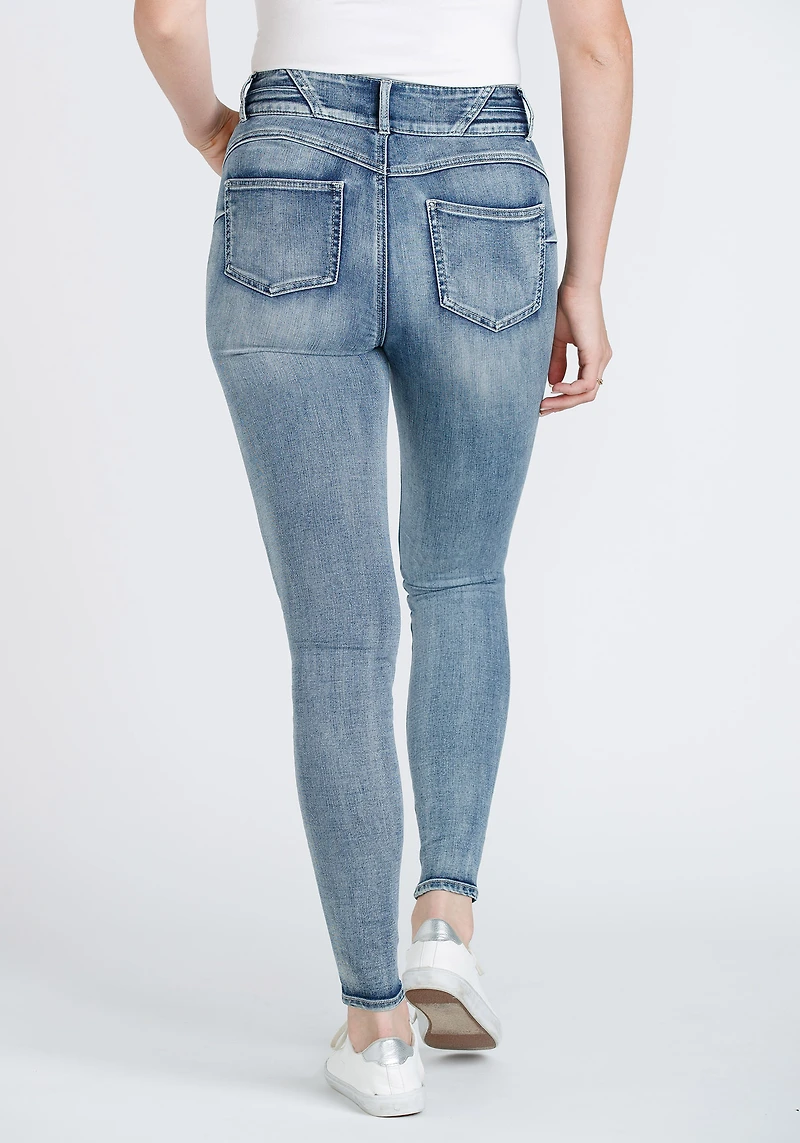 Women's 2 Button Waist Skinny Jeans