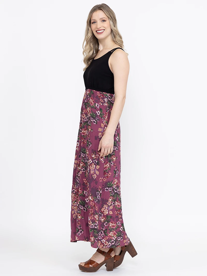 Women's Colour Block Maxi Dress