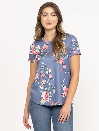Women's Floral Crew Neck Tee