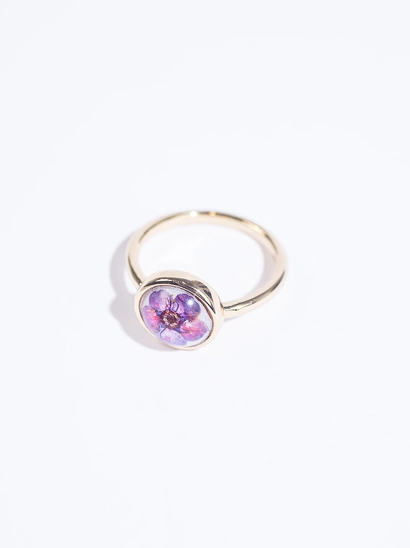 Women's Pressed Flower Ring