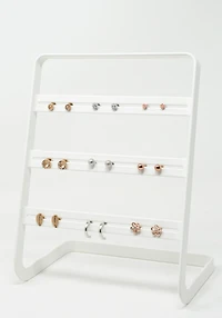 Flower And Leaf Mixed Metal Earrings