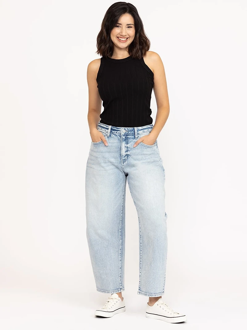 Women's Rib Variegated Crew Neck Tank