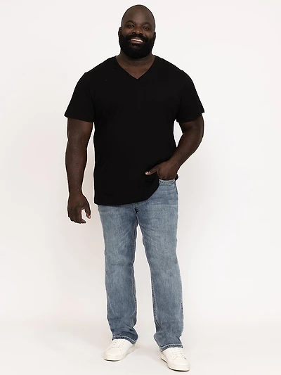 Men's Medium Wash Slim Straight Jeans