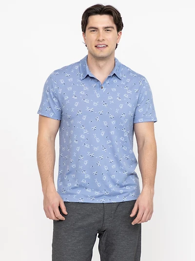 Men's Performance Printed Polo Tee