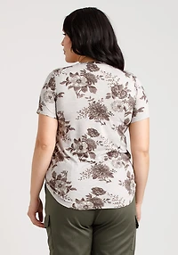 Women's Floral Scoop Neck Tee