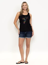 Women's Rainbow Feather Racerback Tank