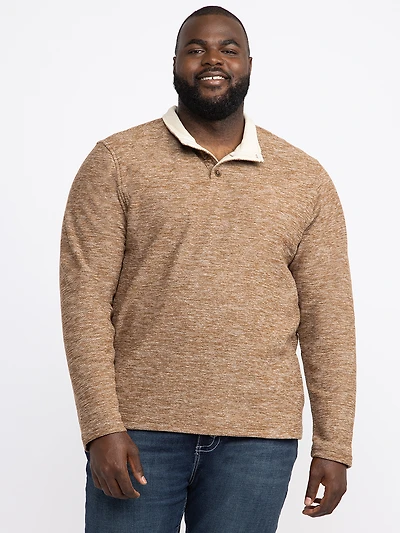 Men's Mock Neck Henley Shirt