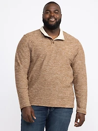 Men's Mock Neck Henley Shirt