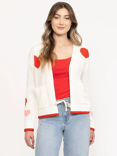 Women's Heart Open Cardigan
