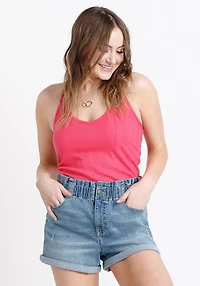 Women's Ribbed Halter Tank