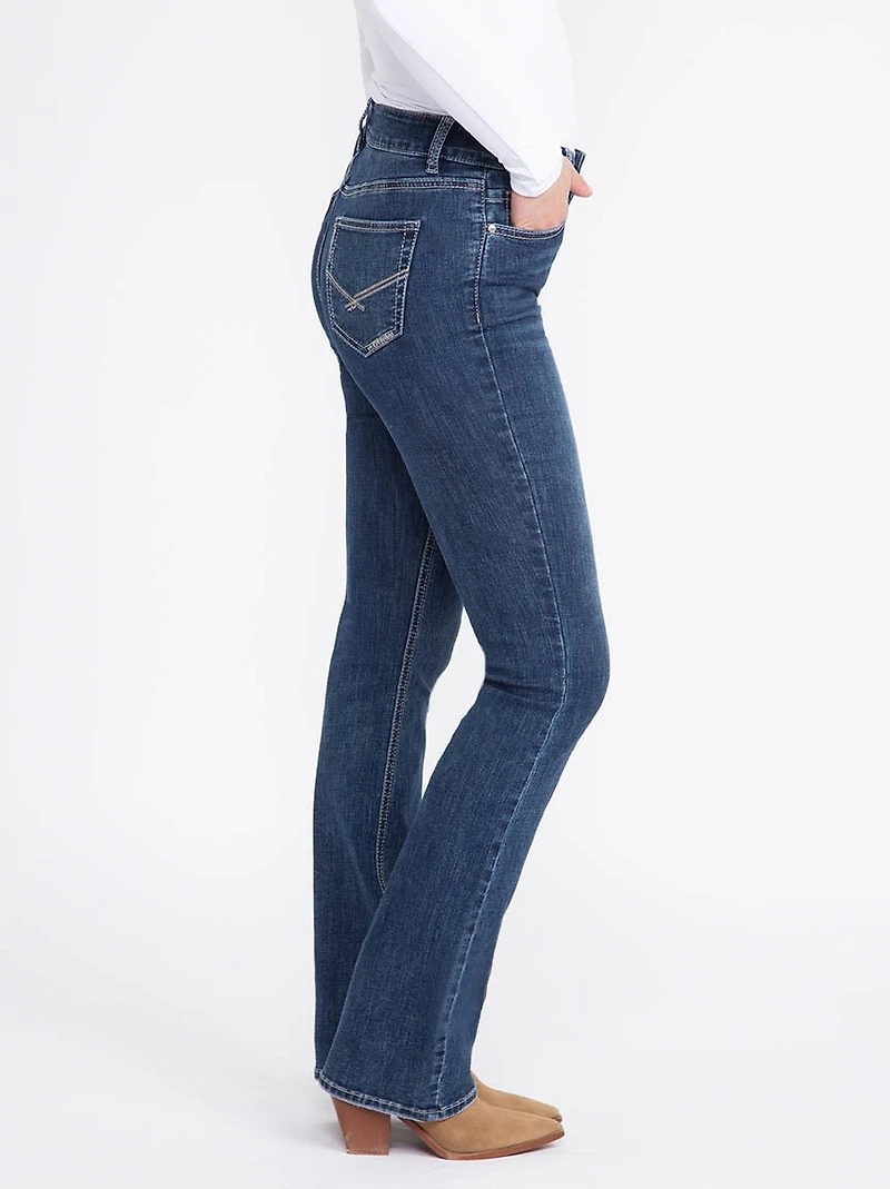 Women's Medium Dark Wash Baby Boot Jeans