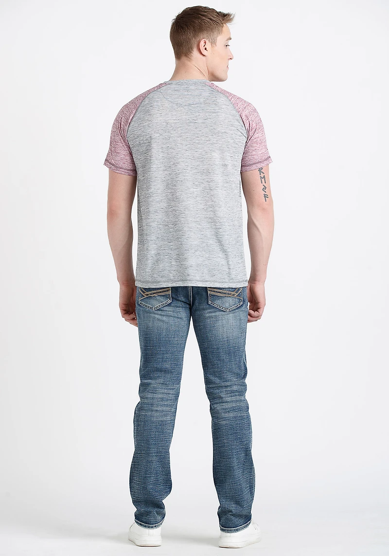 Men's Raglan Henley Tee