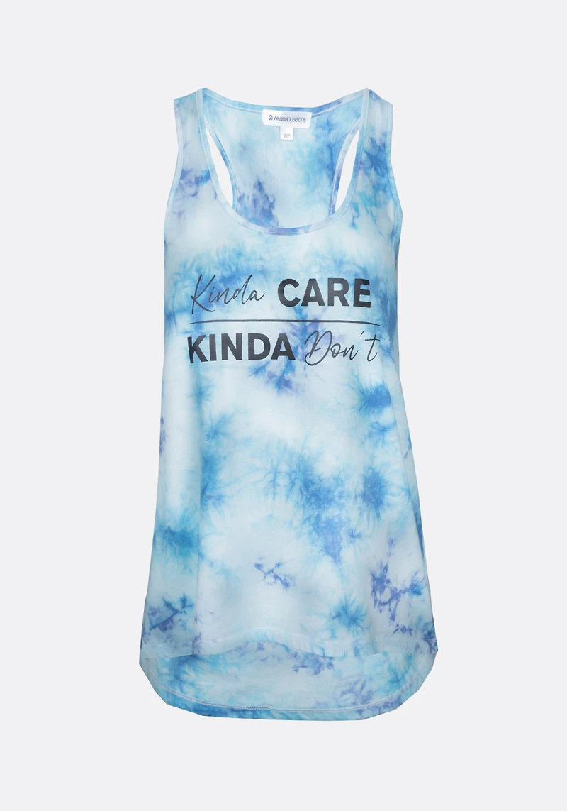 Women's Kinda Care Tie Dye Tank
