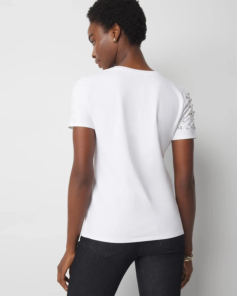 Embellished Crewneck Tee