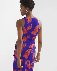 Printed Cutout Halter Top