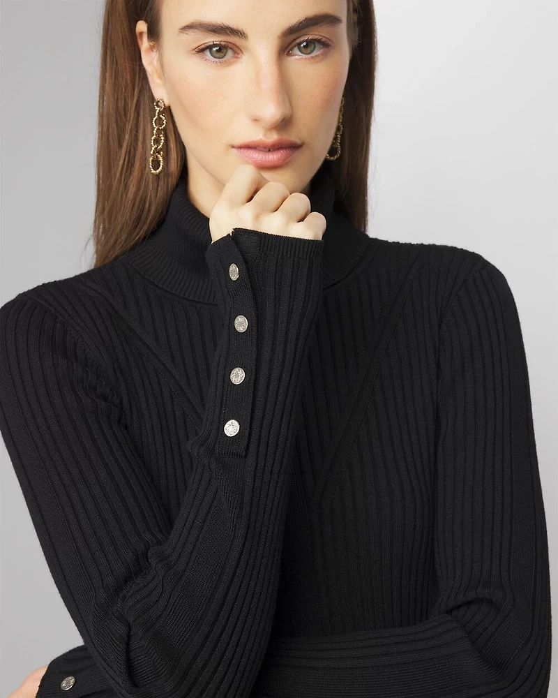 Ribbed Turtleneck Sweater