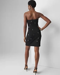 Strapless Embellished Mini Dress