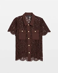 Short-Sleeve Lace Shirt