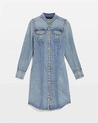 Long Sleeve Denim Shirt Dress