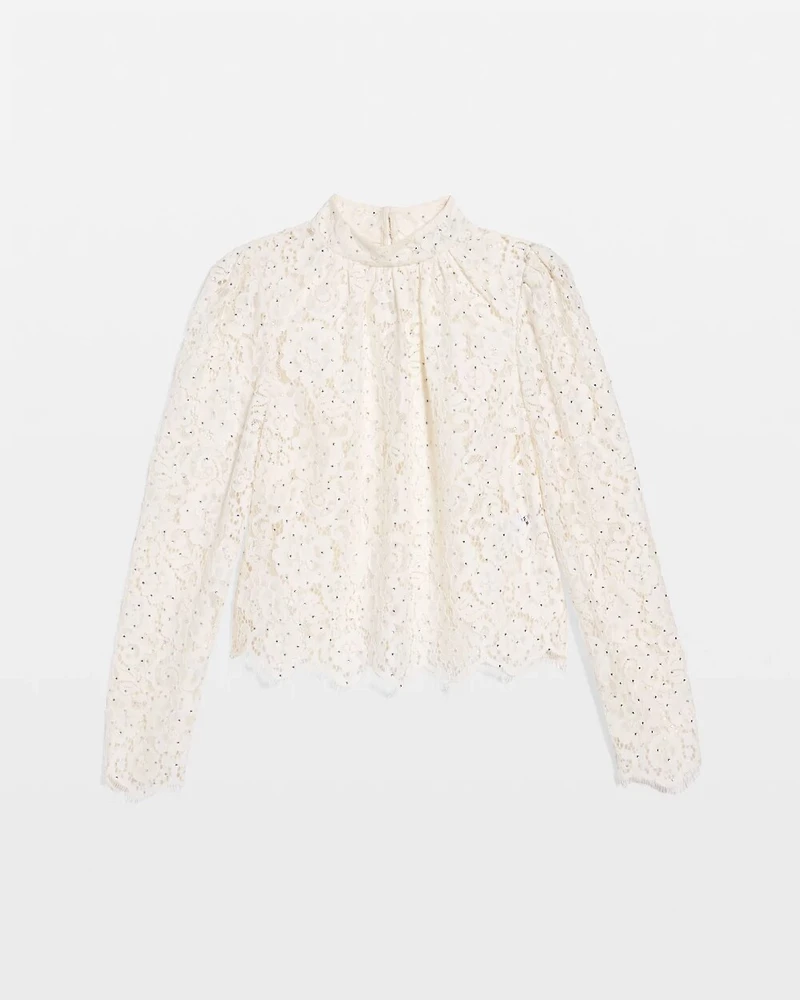 Embellished Lace Top