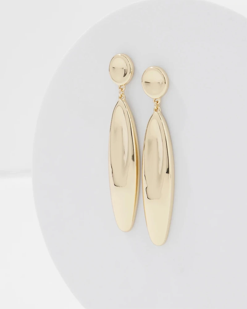 Gold Sculptural Statement Drop Earrings
