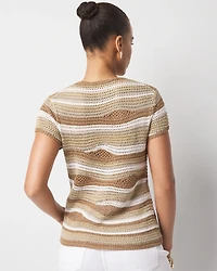 Metallic Stripe Sweater Tee