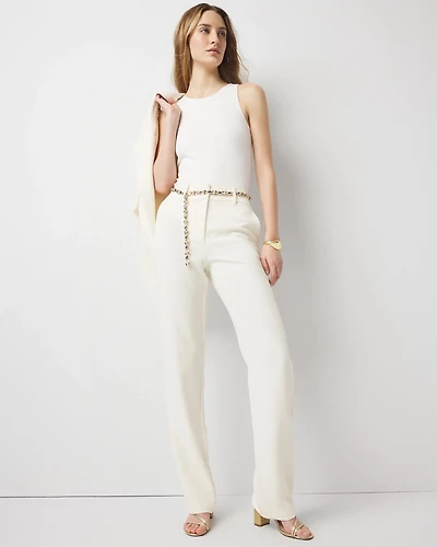 Wide Leg Crepe Trouser
