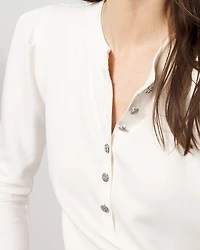 Puff Sleeve Henley Top