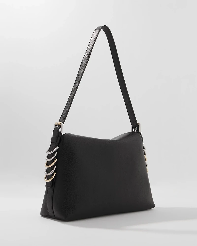 Textured Mixed Metal Tote Bag