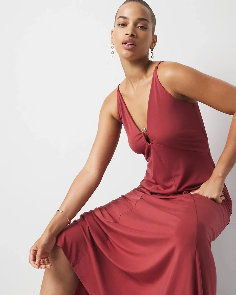 Petite Hardware Jersey Maxi Dress