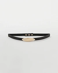 Dusted Pavé Buckle Skinny Belt