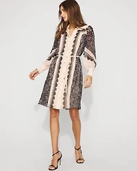 Blouson Sleeve Shirt Dress