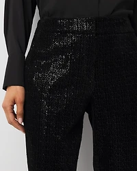 Zoey Sequin Velvet Straight Pant