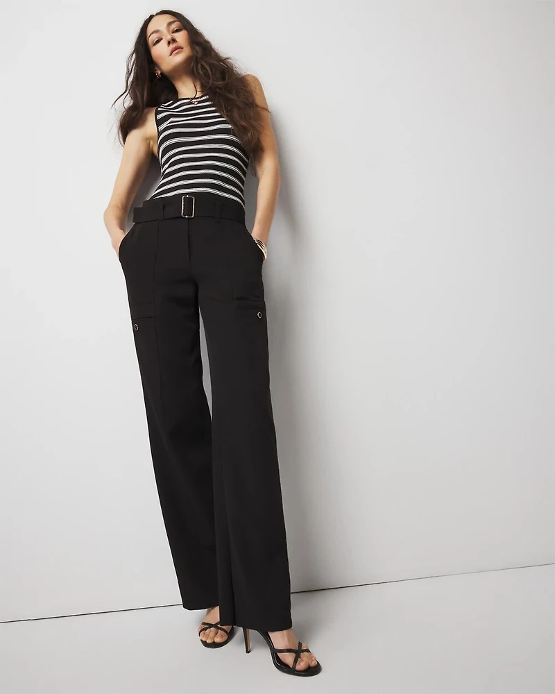 Belted Utility Wide Leg Pant