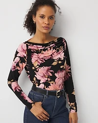 Cowl Neck Long Sleeve Top