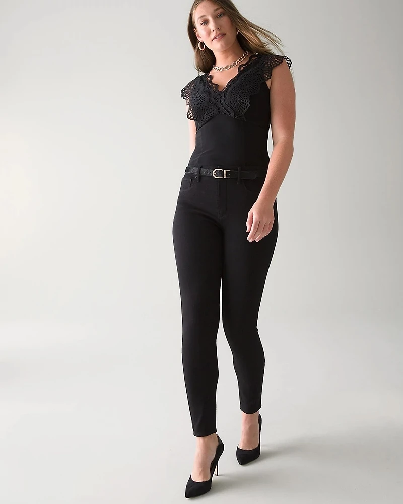 High-Rise Black Skinny Jeans