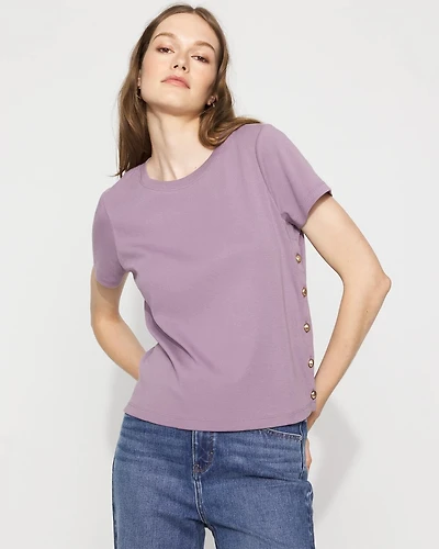 Side Button Tee