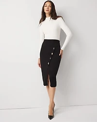 Essential Mock Neck Rib Sweater