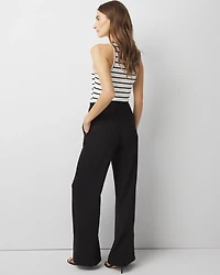 High-Rise Belted Wide Leg Trouser