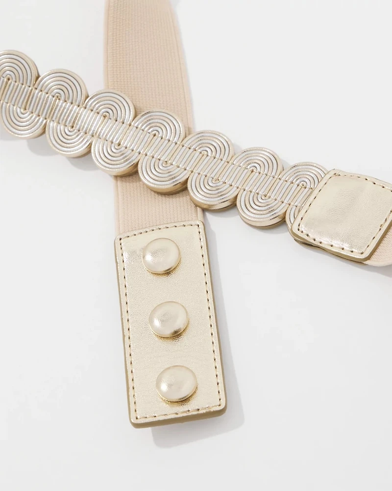 Mixed Metal Stretch Belt