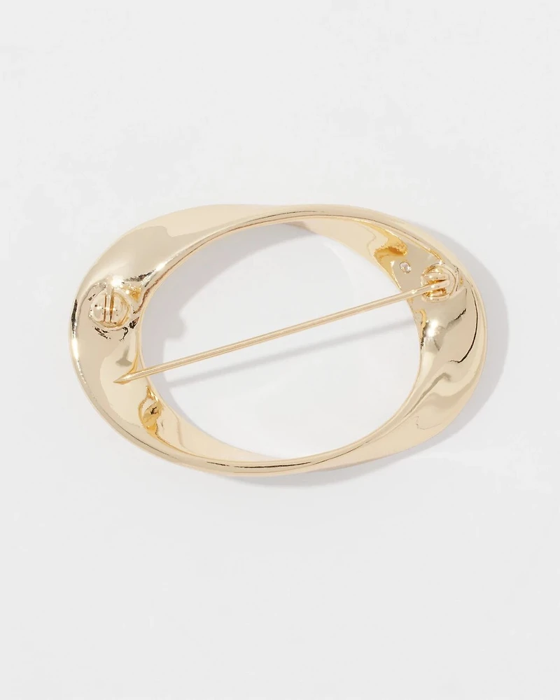 Gold Twisted Brooch
