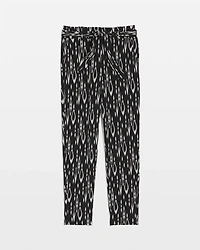 Jersey-Knit High-Rise Tapered Ankle Pants